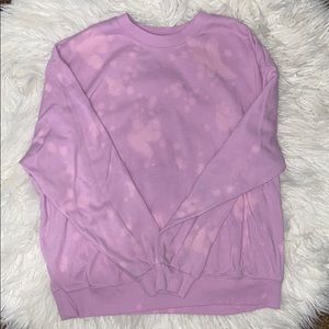 oversized pink tie dye sweatshirt